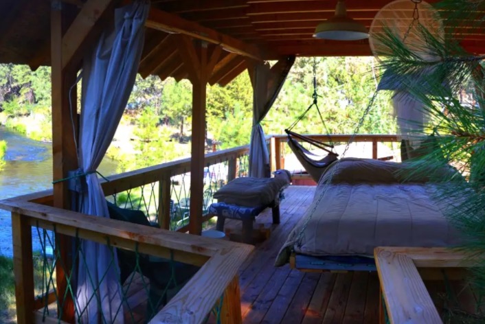 View of the high sleeping deck.